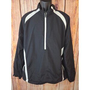 FootJoy FJ Black/White Windbreaker Golf Jacket Large